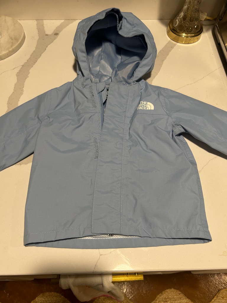 The North Face Kids Light Blue Hooded Raincoat